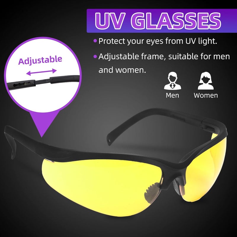 COSOOS Air Conditioner Leak Detector Kit, Rechargeable UV Detection Tool with Protective Glasses, Portable Bag for Automotive Auto Oil AC UV Dye - Image 4